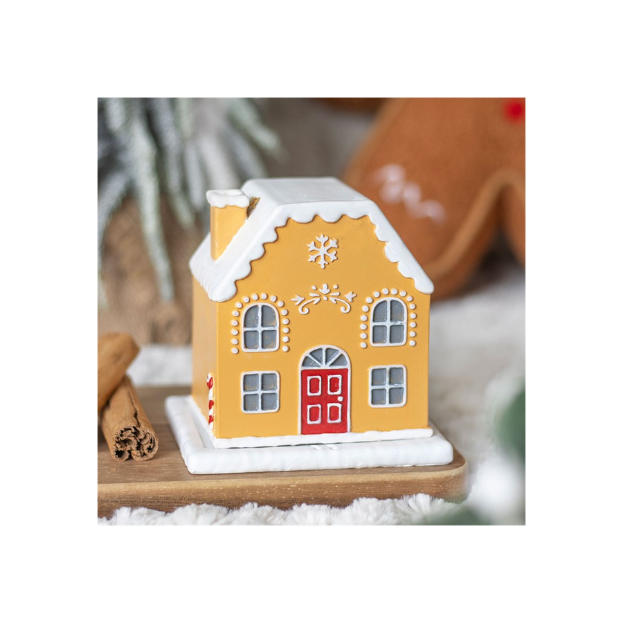 Candy Cane Gingerbread House Incense Cone Holder