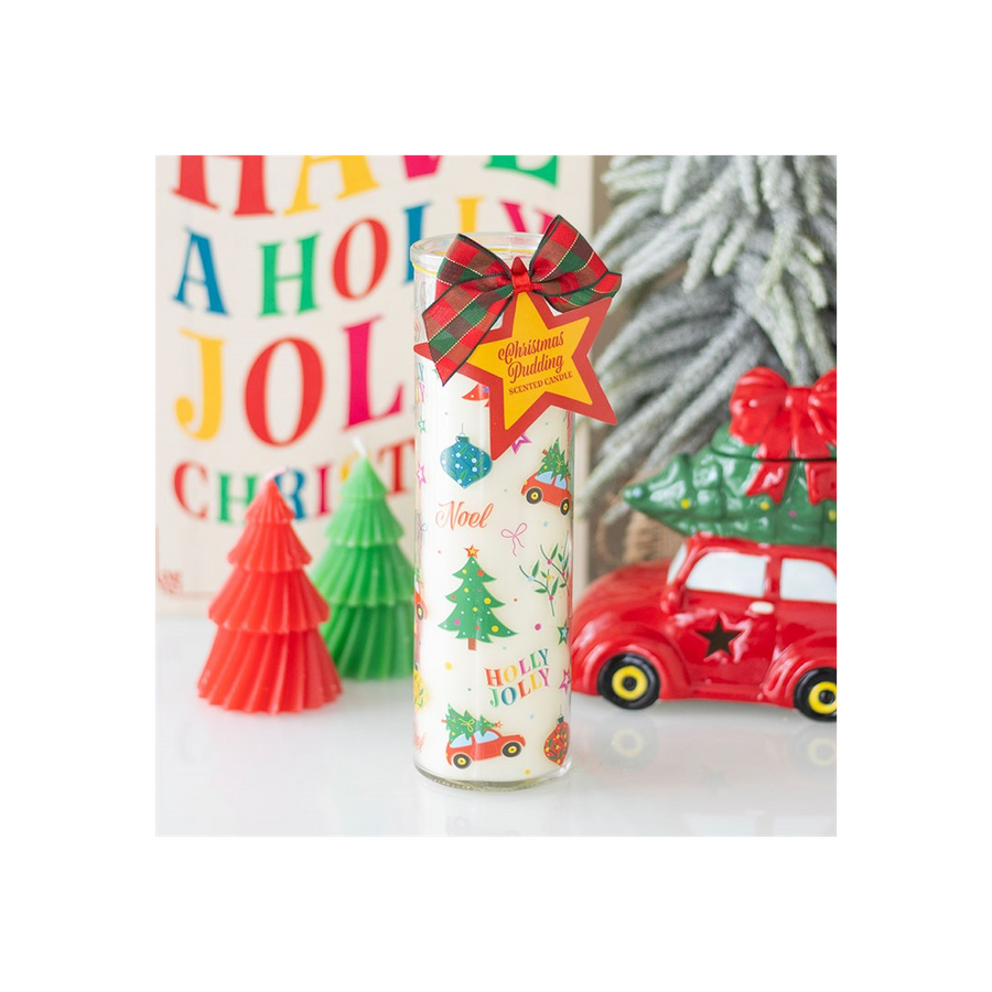 Nostalgic Christmas Print Christmas Pudding Scented Tube Candle