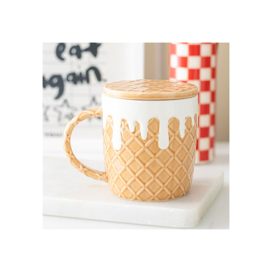 Waffle Mug and Coaster Set