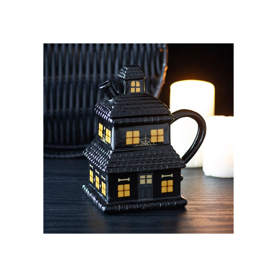 Black Haunted House Mug